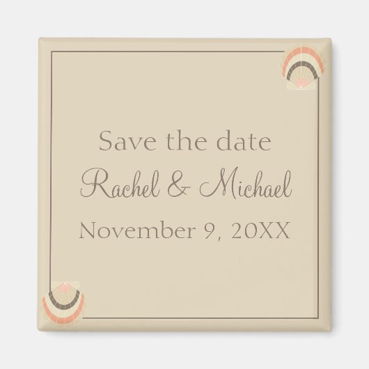 Küstenseashells Save the Date Magnet (Vorne)