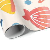 Küstenseegale und Sternfischmuster Geschenkpapier (Rolleneckpunkt)