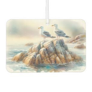 Küstenseemöwen Aquarell-Seelandschaft Autolufterfrischer