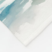 Küstenseemöwen-Aquarell-Seelandschaft Fleecedecke (Ecke)