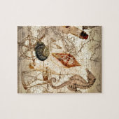 KüstenSeepferd Seashell Seekarte Puzzle (Horizontal)