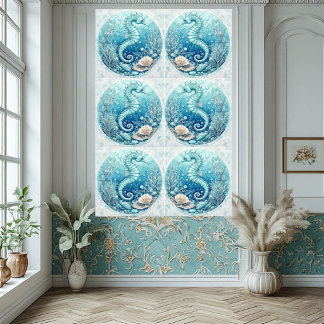 Küstenseepferdchen Ozean Korallen Tropisch Dekorat Fliese