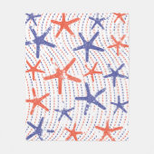 Küstenseestern im amerikanischen Stil Fleecedecke (Vorderseite)