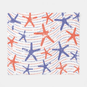 Küstenseestern im amerikanischen Stil Fleecedecke
