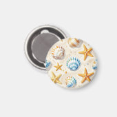 Küstenseesterne Strand Muster Magnet (Vorderseite/Rückseite)