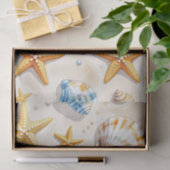 Küstenseesterne Strandmuster Seidenpapier (Geschenk)