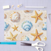 Küstenseesterne Strandmuster Seidenpapier (Handwerk)