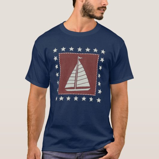 KüstenSegelboot der kunst-| auf Rot T-Shirt (Vorderseite)