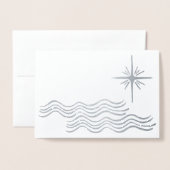 KÜSTENSEL MODERNE KRISTMAS KARTE STRAND FOTO (Vorderseite mit Umschlag)