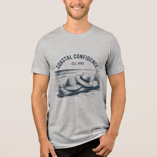 Küstenselbstvertrauen Tri-Blend Shirt (Vorderseite)