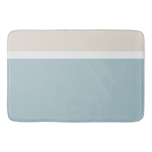 Küstenserene Blau-Weiße Spa-Badematte Badematte (Vorderseite)