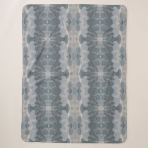Küstenshibori-Gedämpfte Ozeanblues und Sand Sherpadecke
