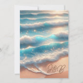 Küstenshoreline Elegante Hochzeit Einladung (Rückseite)