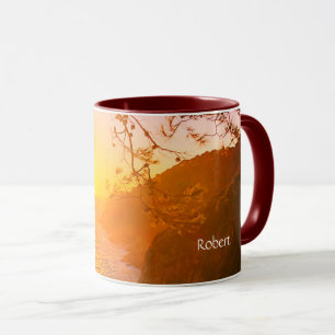 Küstensicht, Abend leichte Tasse