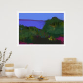 Küstensicht abstrakte Landschaft Poster (Küche)