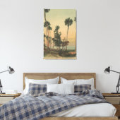 Küstensicht auf den Indischen Fluss mit Palmen Leinwanddruck (Insitu (Schlafzimmer))