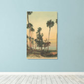 Küstensicht auf den Indischen Fluss mit Palmen Leinwanddruck (Insitu (Holzboden))