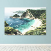 Küstensicht auf Palaiokastritsa Malerei, Korfu, Leinwanddruck (Insitu (Holzboden))