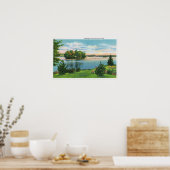 Küstensicht auf Pontoosuc See Poster (Küche)