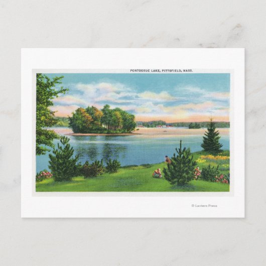 Küstensicht auf Pontoosuc See Postkarte (Vorderseite)