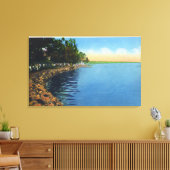 Küstensicht auf Seneca Lake Park Pavillon Leinwanddruck (Insitu (Wohnzimmer))