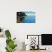 Küstensicht auf Seneca Lake Park Pavillon Poster (Heimbüro)