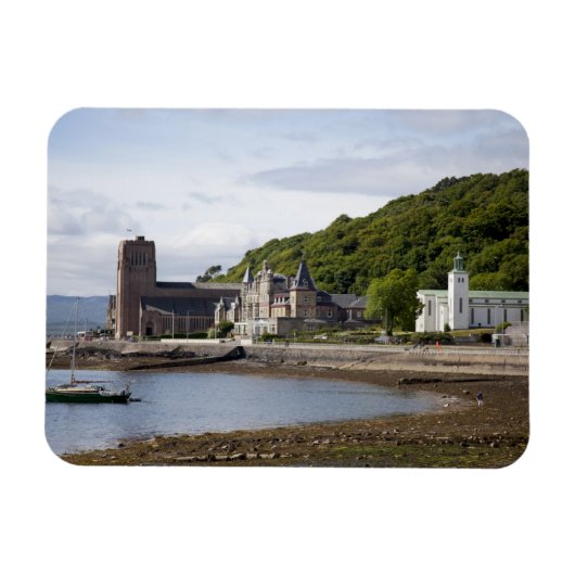 Küstensicht mit historischen Gebäude, Oban, Magnet (Horizontal)