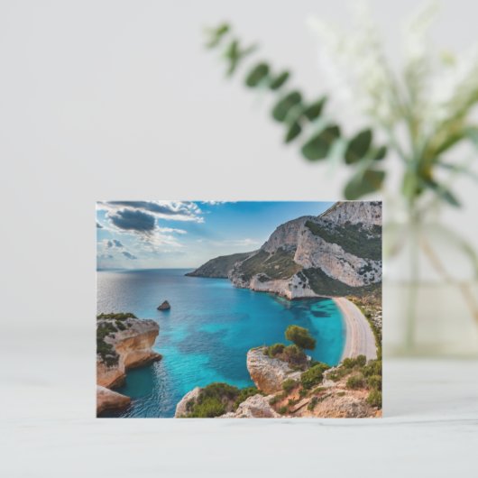 Küstensicht Palaiokastritsa, Korfu, Griechenland Postkarte (Stehend Vorderseite)