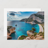 Küstensicht Palaiokastritsa, Korfu, Griechenland Postkarte (Vorne/Hinten)