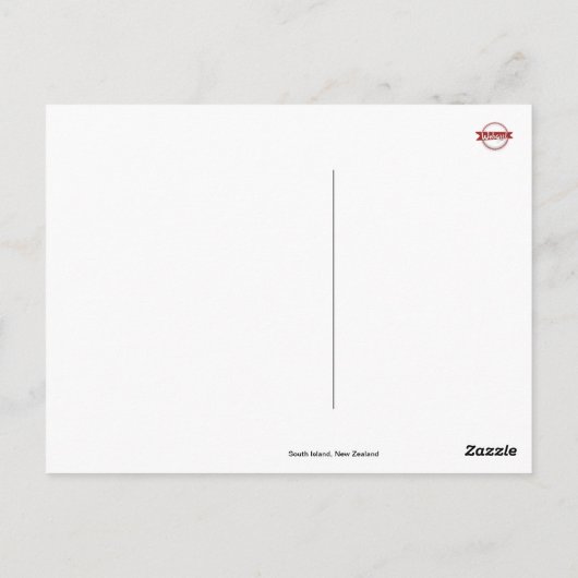 Küstensicht, Südinsel Neuseeland Postkarte (Rückseite)