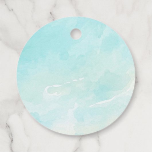 Küstensommer Brautparty Gefälligungstags Geschenkanhänger (Rückseite)