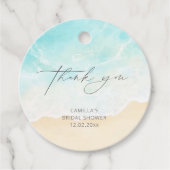 Küstensommer Brautparty Gefälligungstags Geschenkanhänger (Vorderseite)