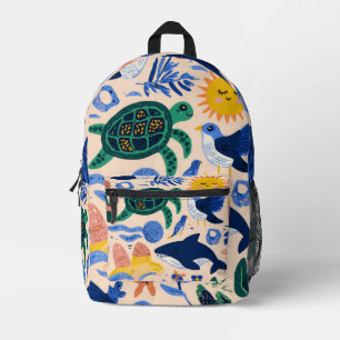 Küstensonnen-Druck-Cut-Sew-Tasche Geschenk Bedruckter Rucksack