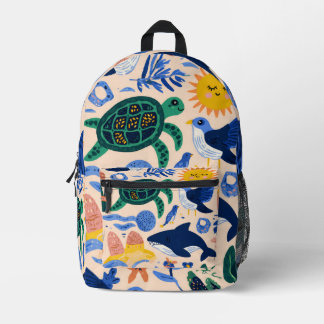 Küstensonnen-Druck-Cut-Sew-Tasche Geschenk Bedruckter Rucksack