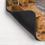 Küstensonnenuntergangs-Segelmäuseunterlage Mousepad (Ecke)