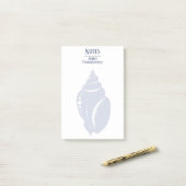 Küstenspiral Seashell | PERSONALISIERT Post-it Klebezettel (Auf Schreibtisch)