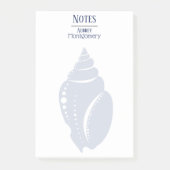 Küstenspiral Seashell | PERSONALISIERT Post-it Klebezettel (Vorderseite)