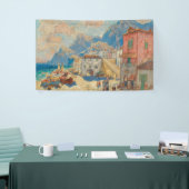 Küstenstadt in Spanien (Vintage spanische Landscha Banner (Messeveranstaltung)