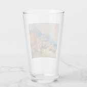 Küstenstadt in Spanien (Vintage spanische Landscha Glas (Rückseite)