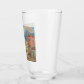 Küstenstadt in Spanien (Vintage spanische Landscha Glas (Links)