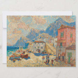 Küstenstadt in Spanien (Vintage spanische Landscha Karte