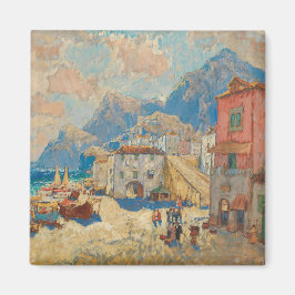 Küstenstadt in Spanien (Vintage spanische Landscha Magnet