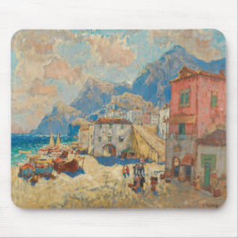 Küstenstadt in Spanien (Vintage spanische Landscha Mousepad