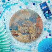 Küstenstadt in Spanien (Vintage spanische Landscha Pappteller (Party)