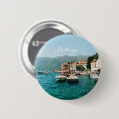 Küstenstadt Perast, Montenegro Button (Vorne & Hinten)