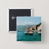 Küstenstadt Perast, Montenegro Button (Vorne & Hinten)