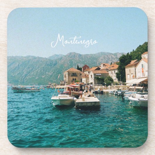Küstenstadt Perast, Montenegro Getränkeuntersetzer (Vorderseite)