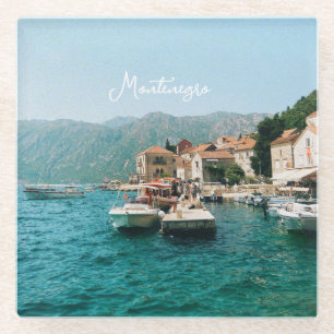 Küstenstadt Perast, Montenegro Glasuntersetzer