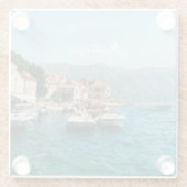 Küstenstadt Perast, Montenegro Glasuntersetzer (Rückseite)