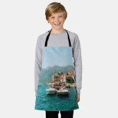 Küstenstadt Perast, Montenegro Schürze (Getragen)